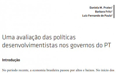 Artigo – Uma avaliação das políticas desenvolvimentistas nos governos do PT